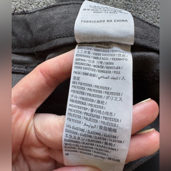 Abercrombie and Fitch grey suede pants with zipper detailing - Picture 3 of 10